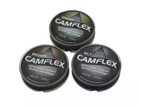 GARDNER Olověná šňůrka Camflex Leadcore 20m|45lb (20,4Kg) Camo Brown Fleck VÝPRODEJ