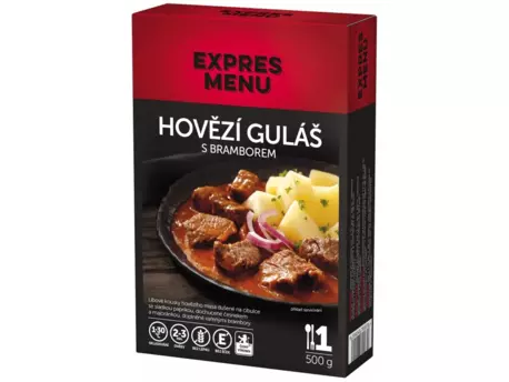 EXPRESS MENU KM Hovězí guláš s bramborem- 1 porce