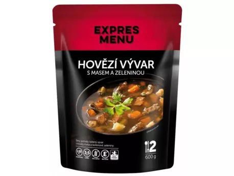 EXPRESS MENU Hovězí vývar s masem a zeleninou - 2 porce