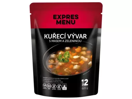 EXPRESS MENU Kuřecí vývar s masem a zeleninou - 2 porce