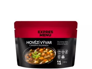 EXPRES MENU Hovězí vývar s masem a zeleninou - 1 porce