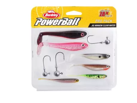 Berkley Sada gumových nástrah a jigových hlaviček Pro Pack Jig Minnow Clear Water VÝPRODEJ