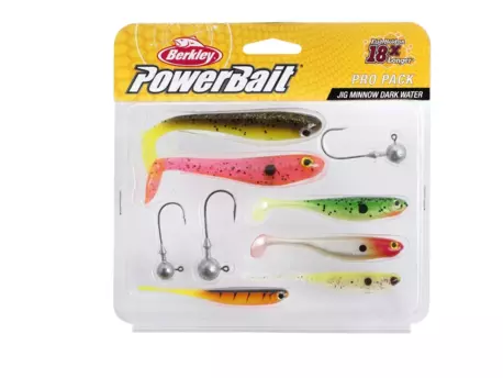 Berkley Sada gumových nástrah a jigových hlaviček Pro Pack jig Minnow Dark Water VÝPRODEJ