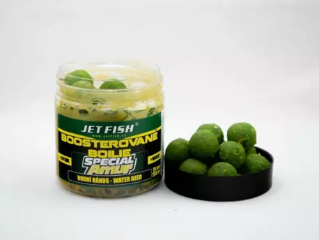 JETFISH Special Amur - Boosterované boilie 250ml VODNÍ RÁKOS 20mm VÝPRODEJ