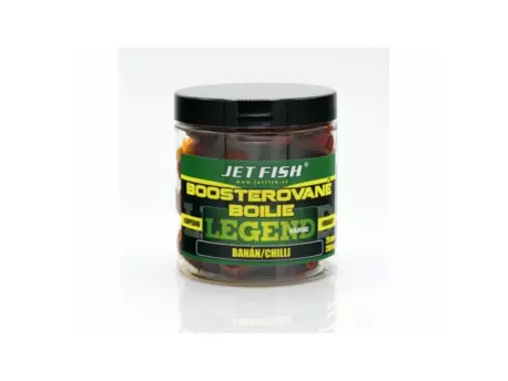 JET FISH Boosterované boilie Legend Range Banán / Chilli 250ml