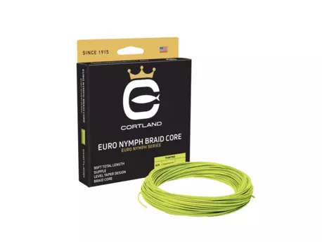 Cortland muškařská šnůra Euro Nymph Braid Core .022 Fresh Level Sage Green/Chartreuse 90ft