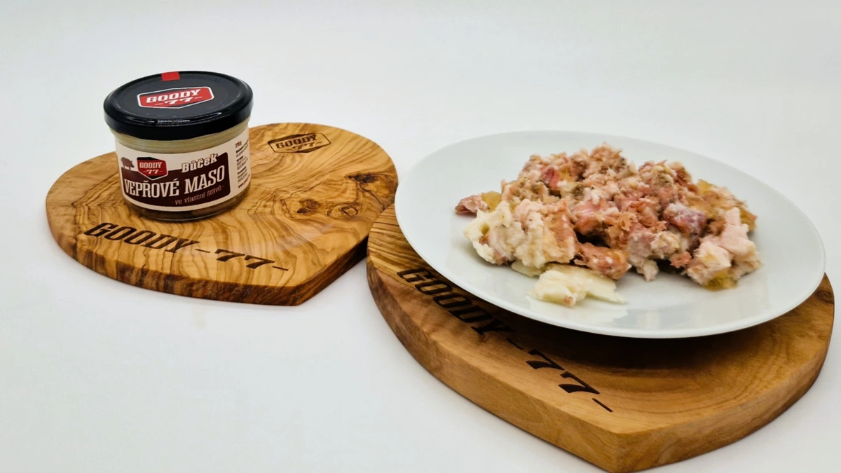 GOODY 77 s.r.o. GOODY 77 - Vepřové ve vlastní šťávě Bůček 170g