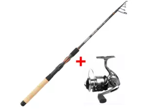 Garbolino prut Proxima JetSpin Tele M 2,40m, 10-30g + naviják Strike 301 FD