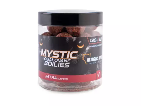 MAGIC WOLF Boilies obalované Mystic 22mm JÁTRA 130g