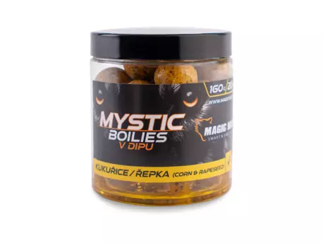 MAGIC WOLF Mystic Boilies v dipu 20mm KUKUŘICE/ŘEPKA 160g