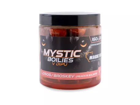 MAGIC WOLF Mystic Boilies v dipu 20mm LOSOS/BROSKEV 160g
