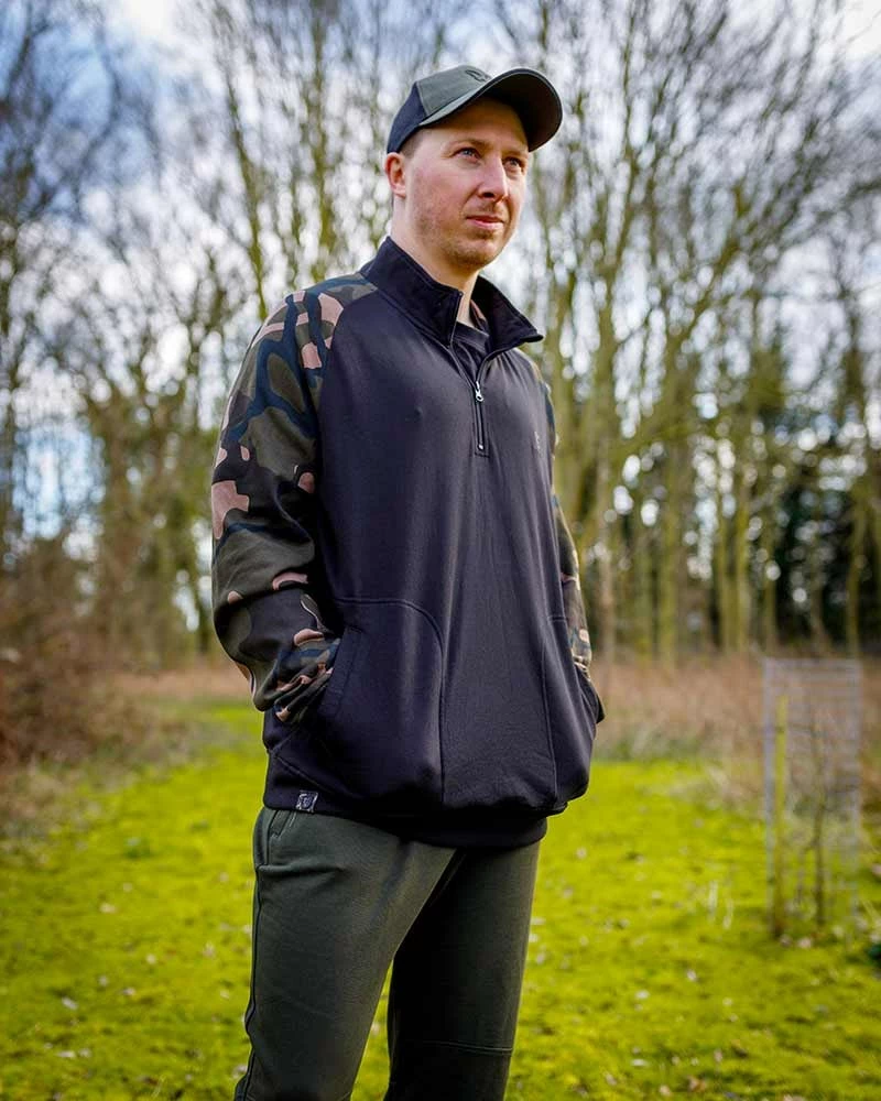 Fox Mikina LW Black Camo QTR Zip VÝPRODEJ
