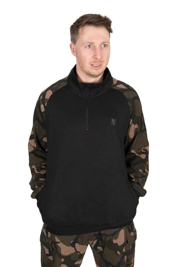 Fox Mikina LW Black Camo QTR Zip VÝPRODEJ