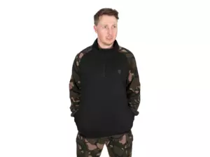 Fox Mikina LW Black Camo QTR Zip VÝPRODEJ