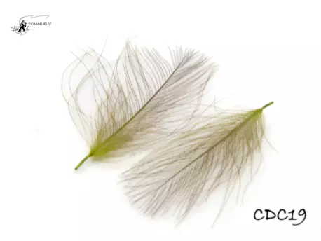 TOMMI FLY CDC PEŘÍ - přírodní, olivová - bal. 20 ks