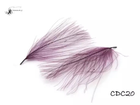 TOMMI FLY CDC PEŘÍ - přírodní, fialová - bal. 20 ks
