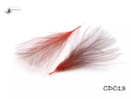 TOMMI FLY CDC PEŘÍ - přírodní, tmavě oranžová - bal. 20 ks