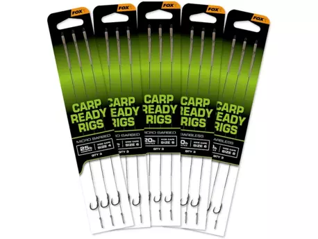 Fox Návazce Carp Ready Rigs Wide Gape Barbless 3 ks