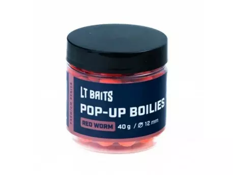 LT BAITS Pop up Boilies 12mm 40g RED WORM
