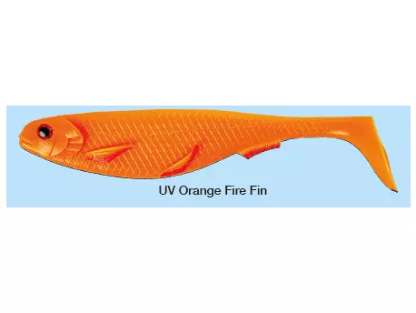 STROFT PREDATOR UV Orange Fire Fin - 14 cm 1ks