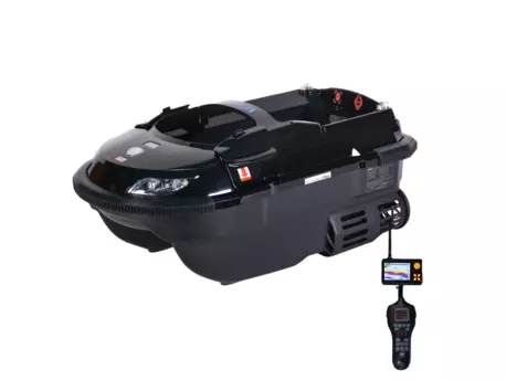 BOATMAN Zavážecí lodička VULCAN s Echolotem- ČERNÁ