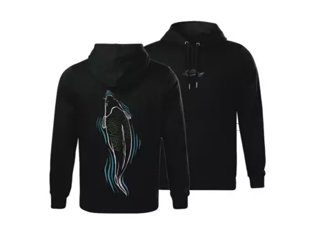 Giants Fishing Mikina pánská černá Kapr u hladiny