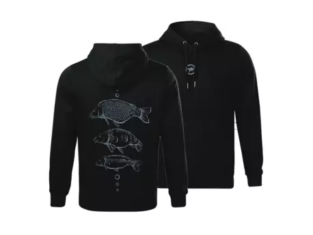 Giants Fishing Mikina pánská černá Tři kapři