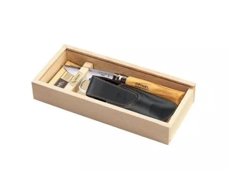 OPINEL VR N°08 Inox Olive, dárkové balení s pouzdrem