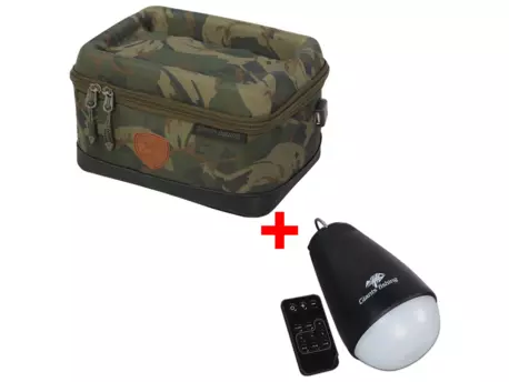 Giants fishing Akční set - Pouzdro na elektroniku Medium + Světlo Camping Lamp LED Multicolour