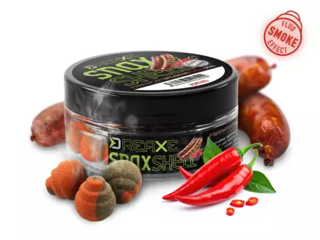 DELPHIN Nástraha D SNAX SHELL 10mm/30g Frankfurtská klobása-Chilli wafters