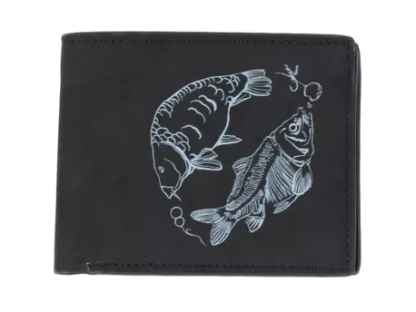 Giants fishing Peněženka černá dva kapři Black Wallet Two Carps