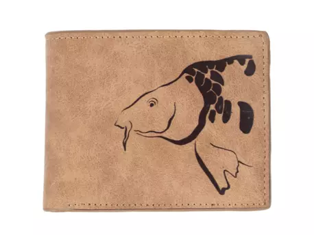 Giants fishing Peněženka hnědá hlava kapra Brown Wallet Carp Head