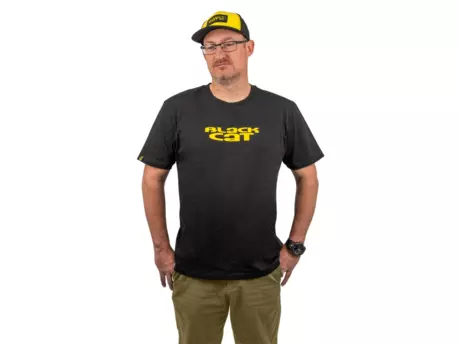 Black Cat Tričko Logo Black T-Shirt AKCE