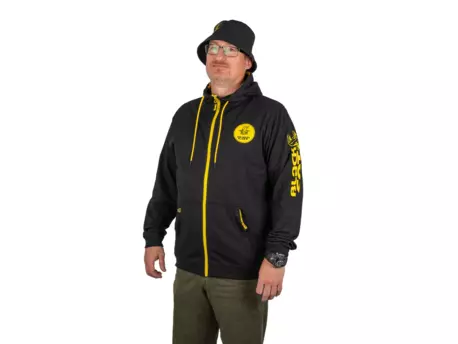 Black Cat Mikina Black Zipped Hoody AKCE