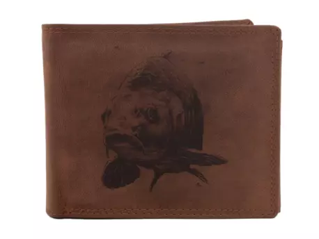 Mercucio Pánská peněženka světlehnědá Kapr Hlava