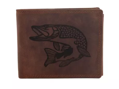 Mercucio Pánská peněženka světlehnědá Vzor 81 Štika