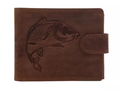 Mercucio Pánská peněženka světlehnědá embos kapr vektor