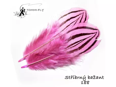 Tommi Fly PEŘÍ STŘÍBRNÉHO BAŽANTA - růžové
