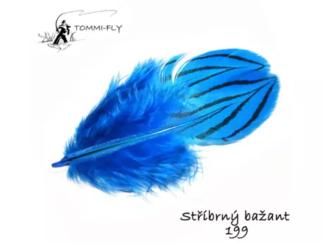Tommi Fly PEŘÍ STŘÍBRNÉHO BAŽANTA - tyrkysové
