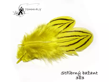 Tommi Fly PEŘÍ STŘÍBRNÉHO BAŽANTA - žluté