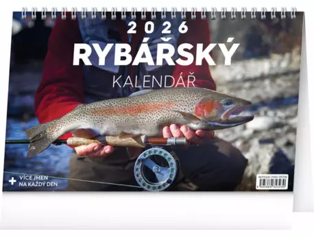 Kalendář 2026 stolní: Rybářský, 23,1 x 14,5 cm