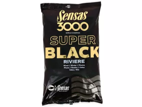 SENSAS Krmení 3000 Super Black (Řeka-černý) 1kg