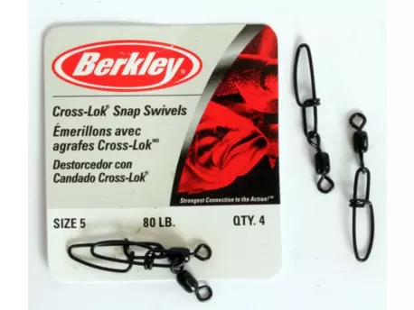 BERKLEY Obratlík s karabinou McMahon Cross 10 18,2kg (5ks)