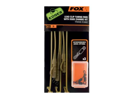 FOX hotové montáže Edges Lead Clip Tubing Rig VÝPRODEJ