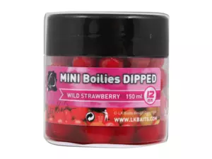 LK BAITS MINI Boilies DIPPED 12mm 150ml WILD STRAWBERRY 