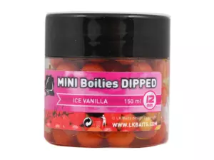 LK BAITS MINI Boilies DIPPED 12mm 150ml ICE VANILLA