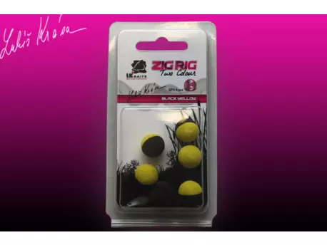 LK Baits ZIG RIG Pop–Up 14 mm – Black/Yellow