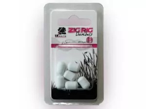 LK Baits ZIG RIG Dumbels Pop–Up – White