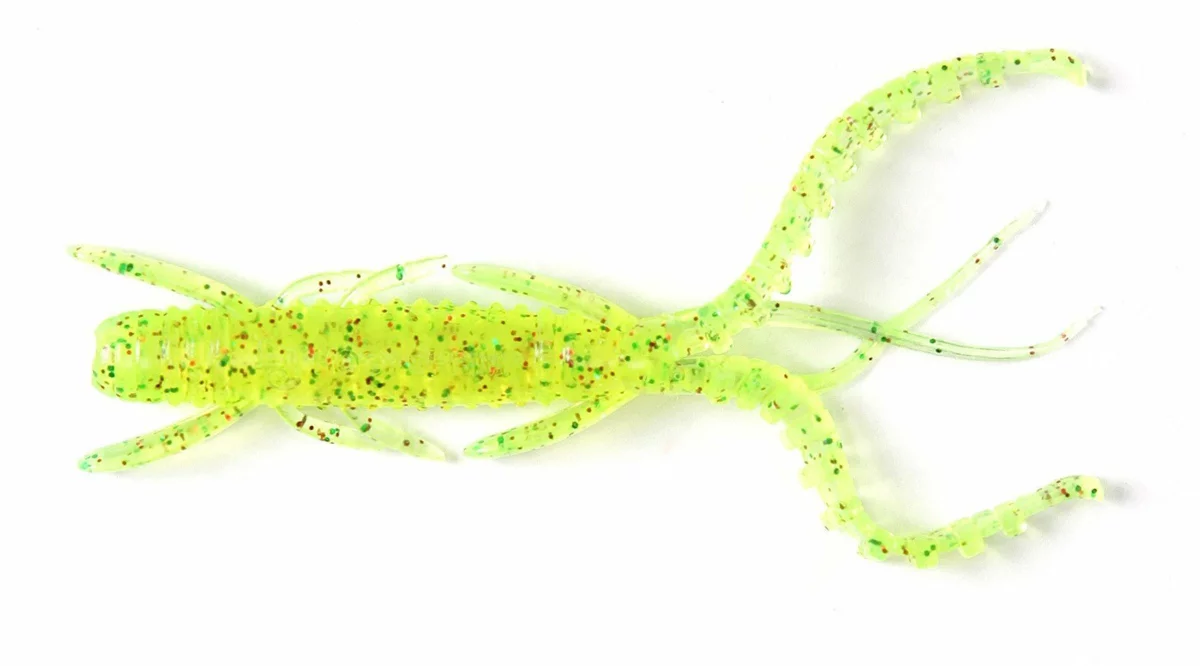 LUCKY JOHN HOGY SHRIMP 3" 10ks Chartreuse Red