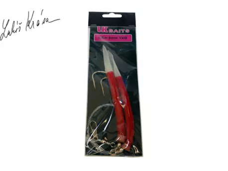 LK Baits Návazec na tresky 12/0 14cm Lumino Dark Red/Tmavě červený